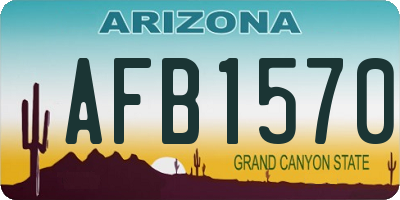 AZ license plate AFB1570