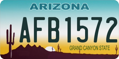 AZ license plate AFB1572
