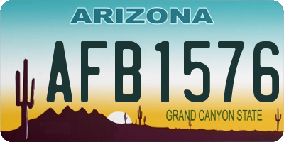 AZ license plate AFB1576