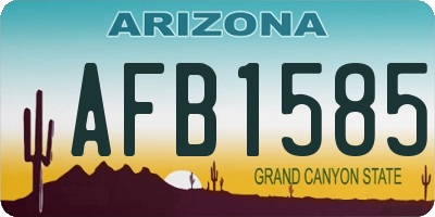 AZ license plate AFB1585
