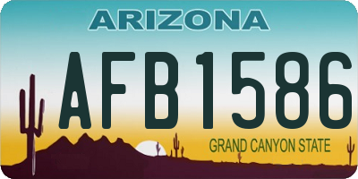 AZ license plate AFB1586