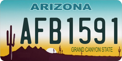 AZ license plate AFB1591