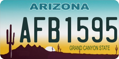 AZ license plate AFB1595
