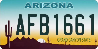 AZ license plate AFB1661