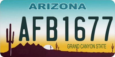 AZ license plate AFB1677