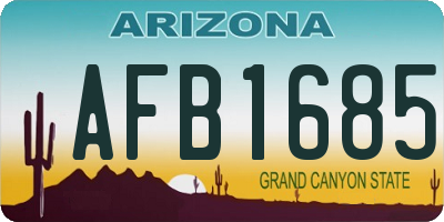 AZ license plate AFB1685