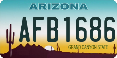 AZ license plate AFB1686