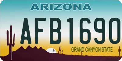 AZ license plate AFB1690