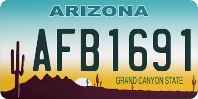 AZ license plate AFB1691