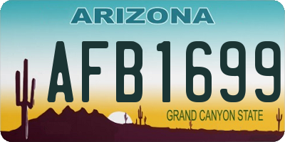 AZ license plate AFB1699