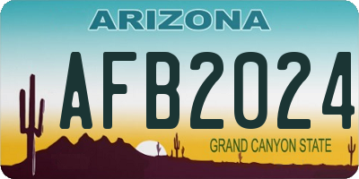 AZ license plate AFB2024