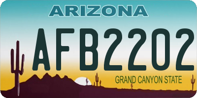 AZ license plate AFB2202