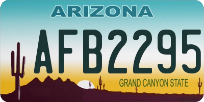 AZ license plate AFB2295