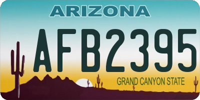 AZ license plate AFB2395