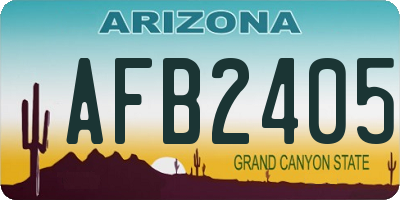 AZ license plate AFB2405
