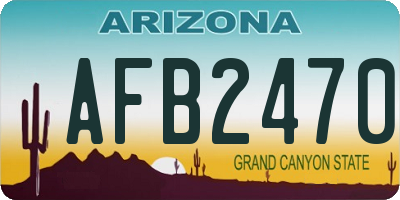 AZ license plate AFB2470