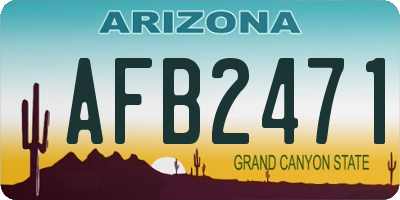 AZ license plate AFB2471