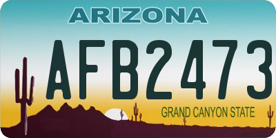 AZ license plate AFB2473