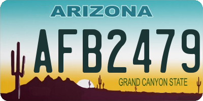 AZ license plate AFB2479