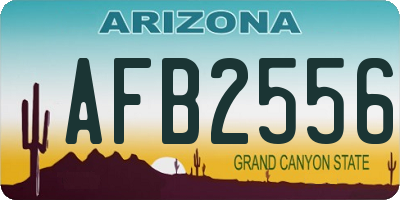 AZ license plate AFB2556