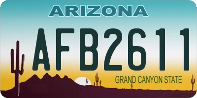 AZ license plate AFB2611
