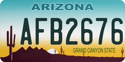 AZ license plate AFB2676