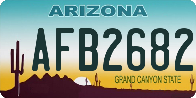 AZ license plate AFB2682