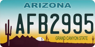 AZ license plate AFB2995