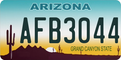 AZ license plate AFB3044