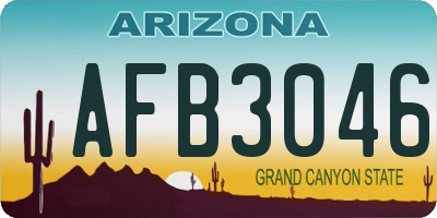AZ license plate AFB3046