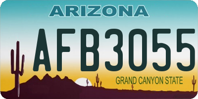 AZ license plate AFB3055