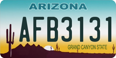 AZ license plate AFB3131