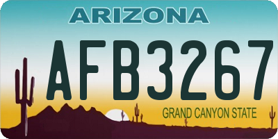 AZ license plate AFB3267