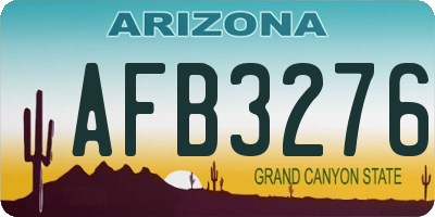 AZ license plate AFB3276