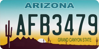 AZ license plate AFB3479