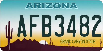 AZ license plate AFB3482
