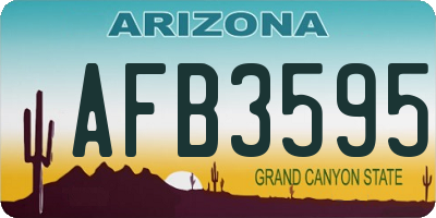 AZ license plate AFB3595