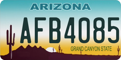 AZ license plate AFB4085