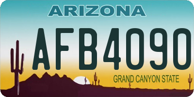 AZ license plate AFB4090