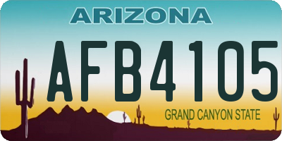 AZ license plate AFB4105