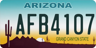AZ license plate AFB4107