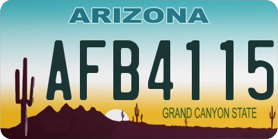 AZ license plate AFB4115