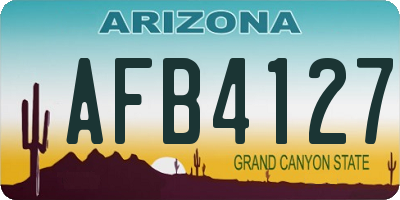 AZ license plate AFB4127