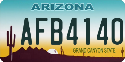 AZ license plate AFB4140