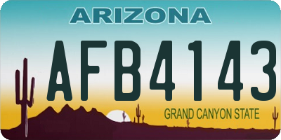 AZ license plate AFB4143