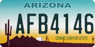AZ license plate AFB4146