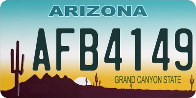 AZ license plate AFB4149