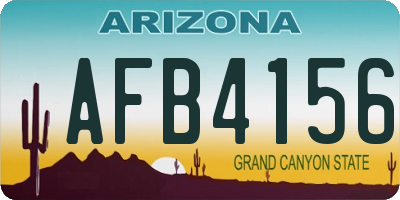 AZ license plate AFB4156