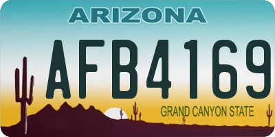AZ license plate AFB4169