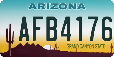 AZ license plate AFB4176